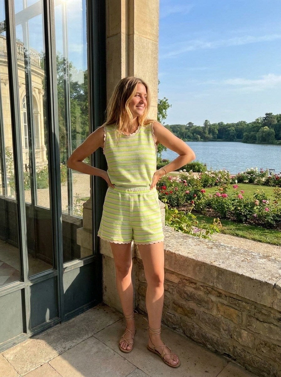 Green scalloped Knit Co-Ord