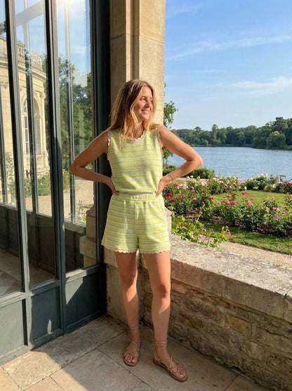 Green scalloped Knit Co-Ord