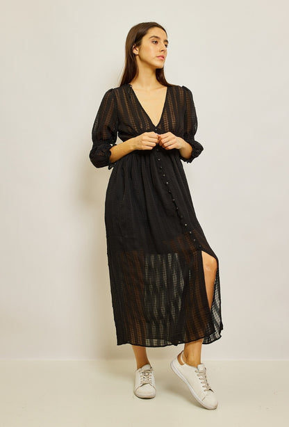 Black Mesh Dress