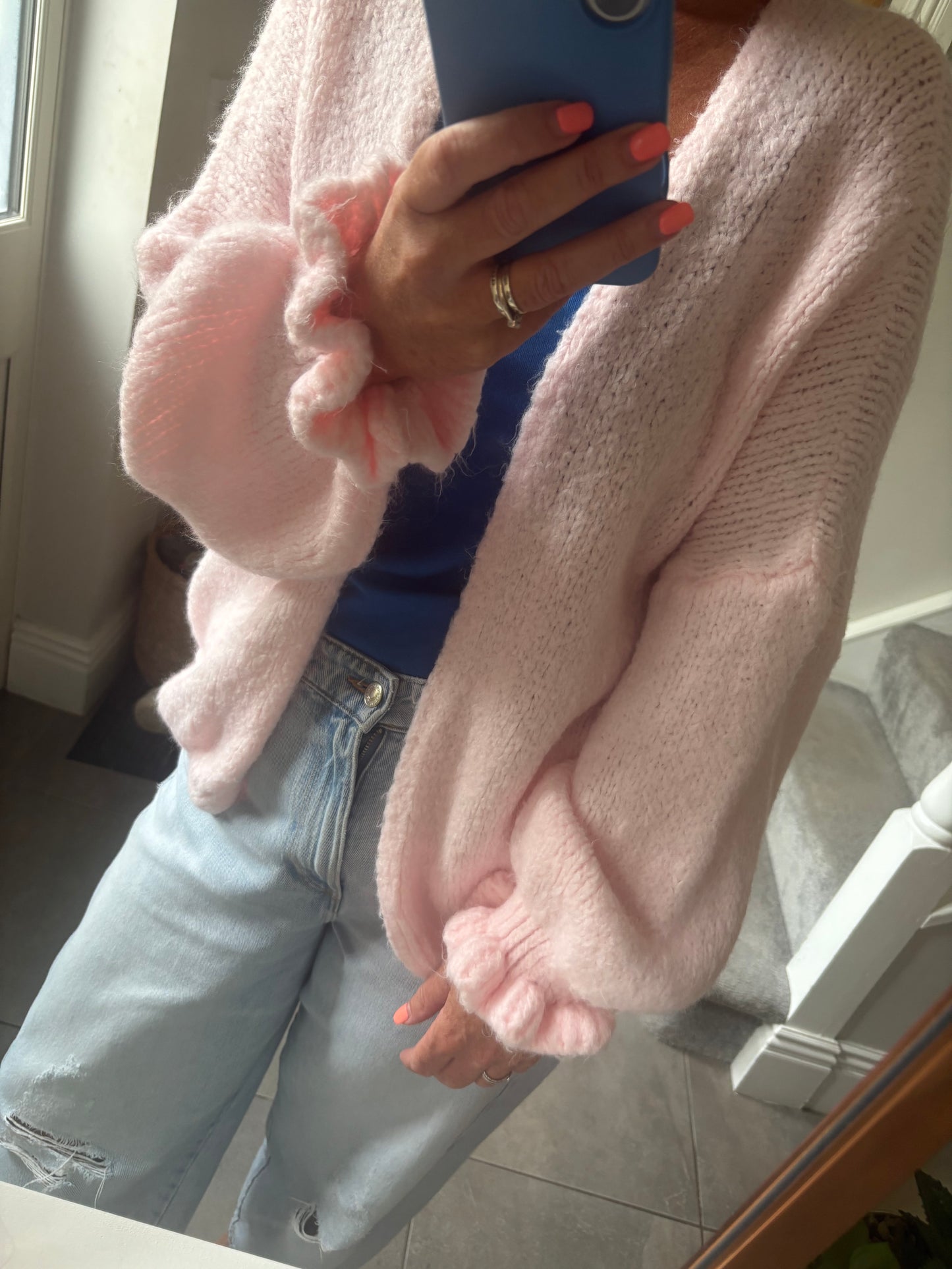Soft pink knit