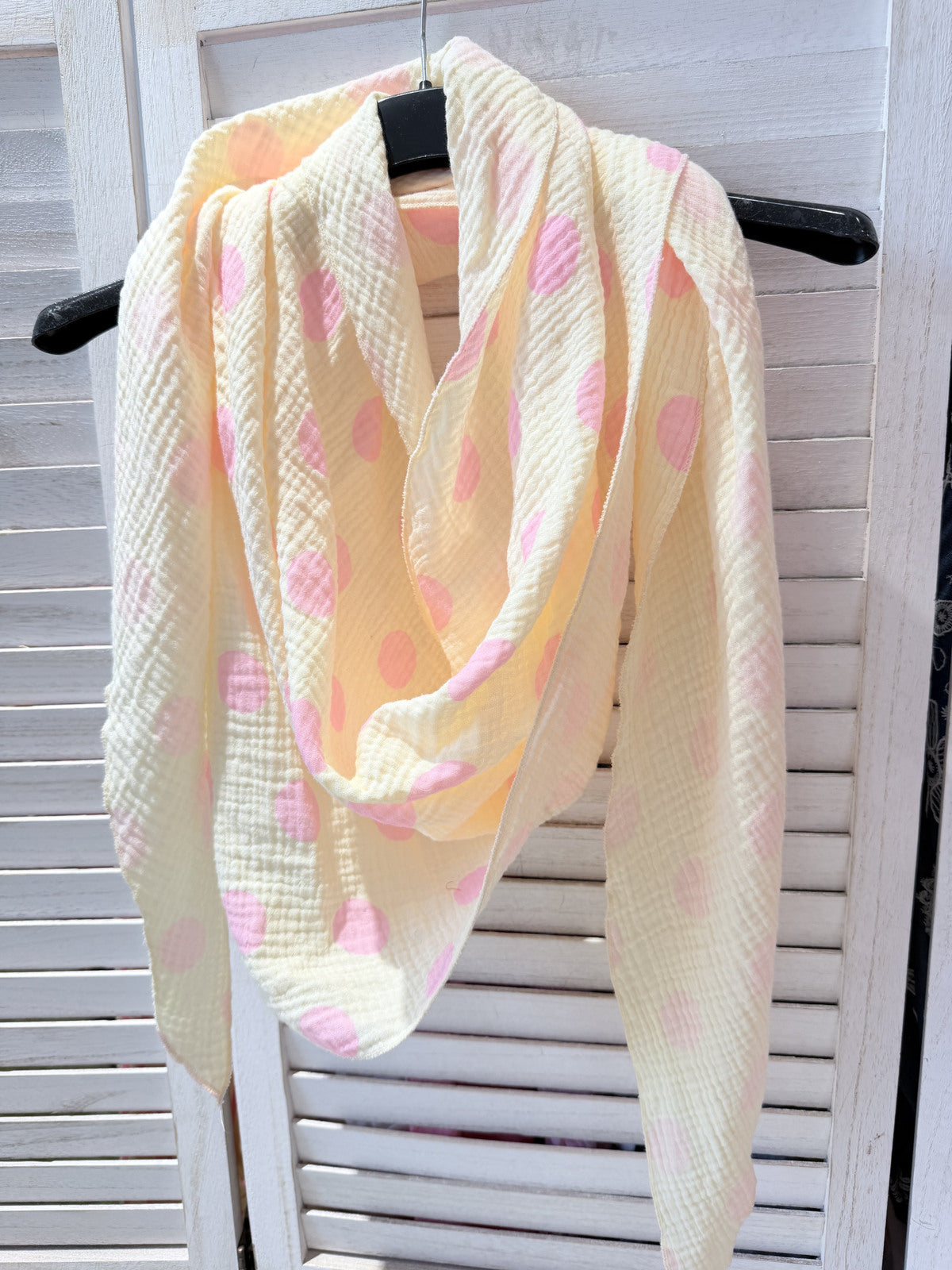 Lemon polka dot scarf