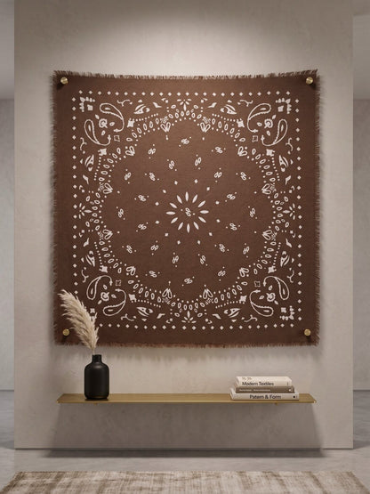 Maroon med paisley scarf