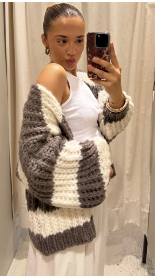 Beige/Taupe chunky knit