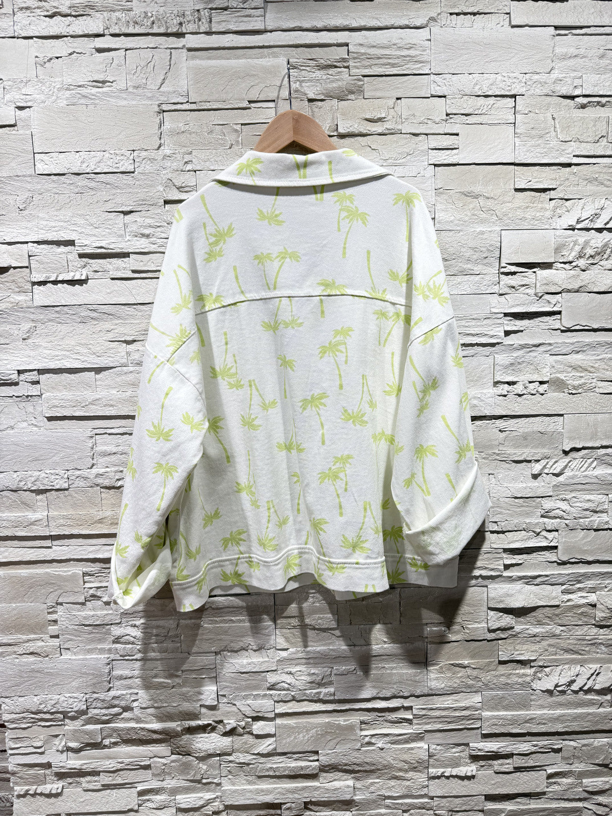 Palm print denim jacket