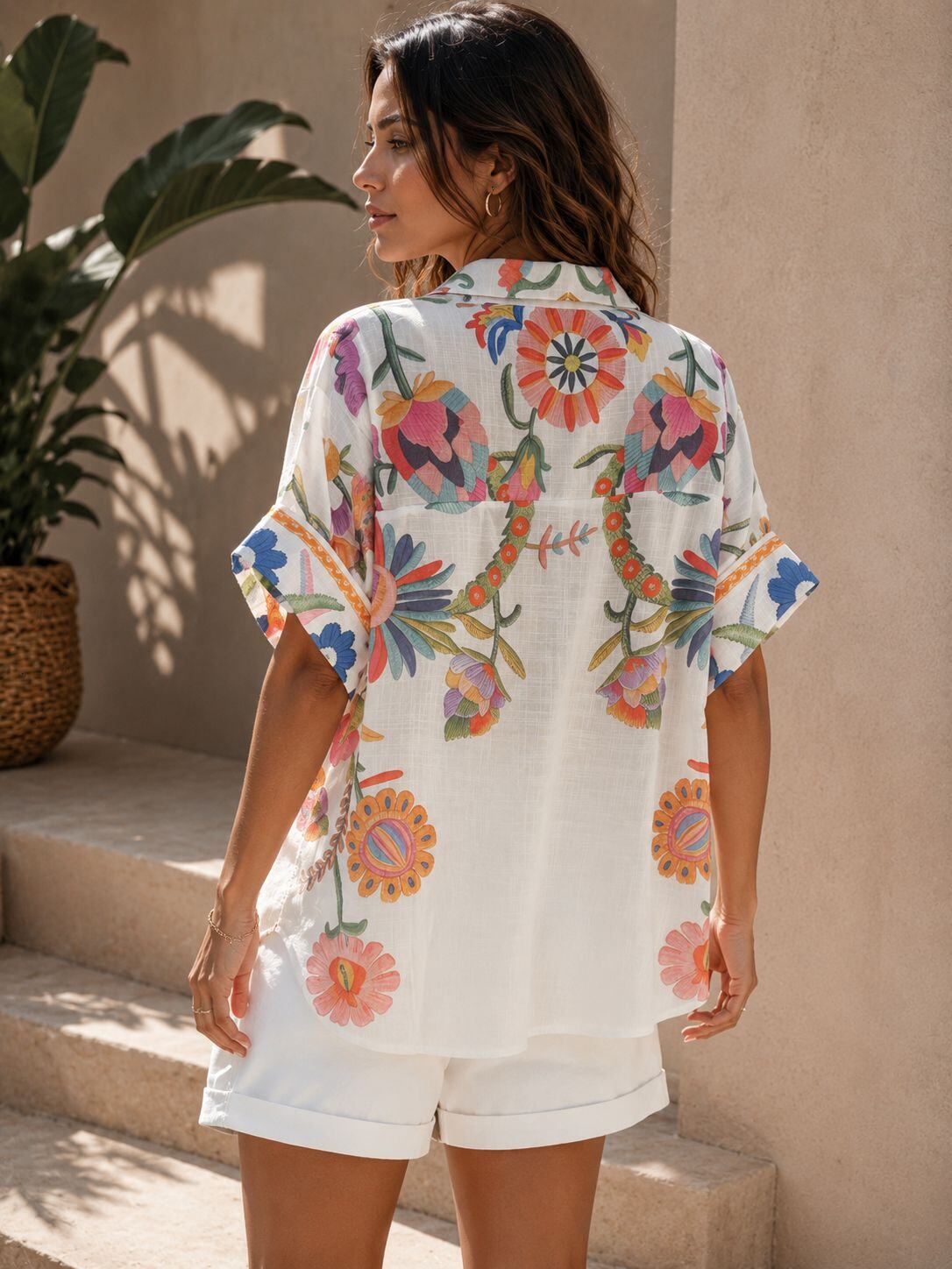 Floral colourful blouse
