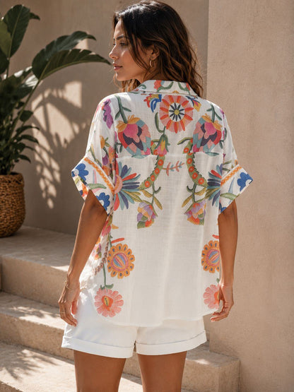 Floral colourful blouse