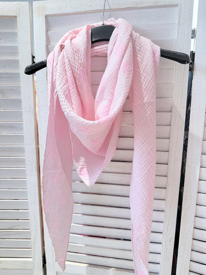 Pink polka dot scarf