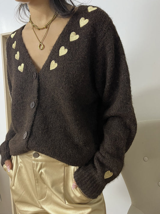 Chocolate heart Cardi