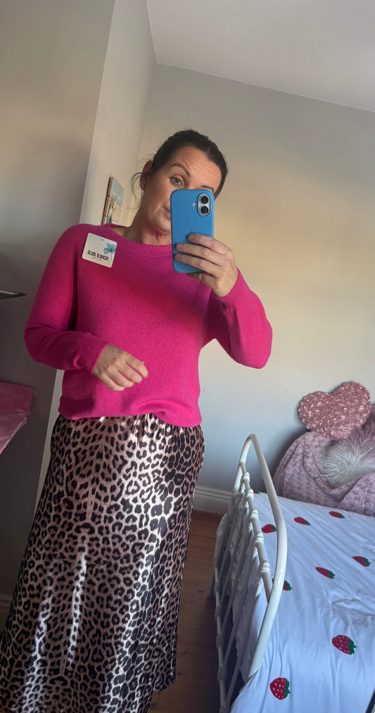 Pink soft knit sweater