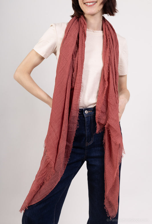Dark Red Light Scarf