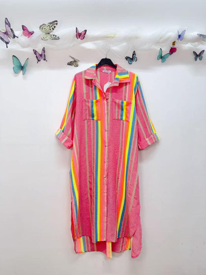 Pink Stripe Cover up