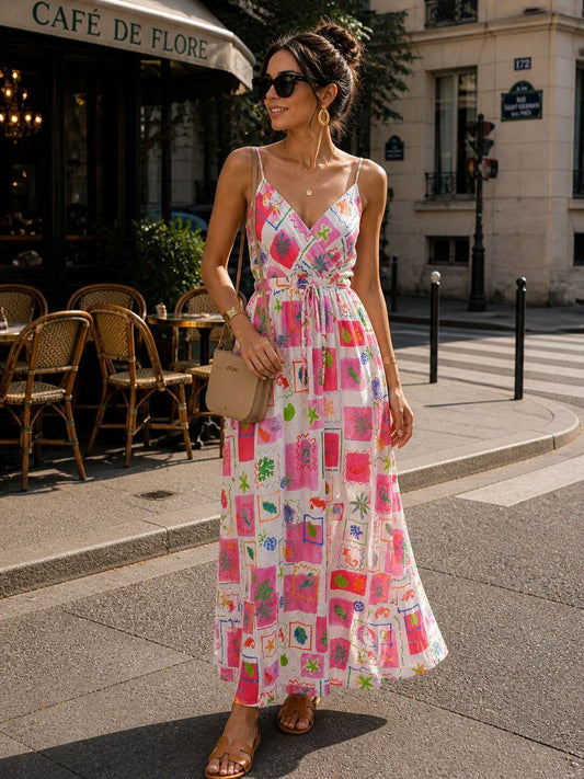 Patch work pink maxi