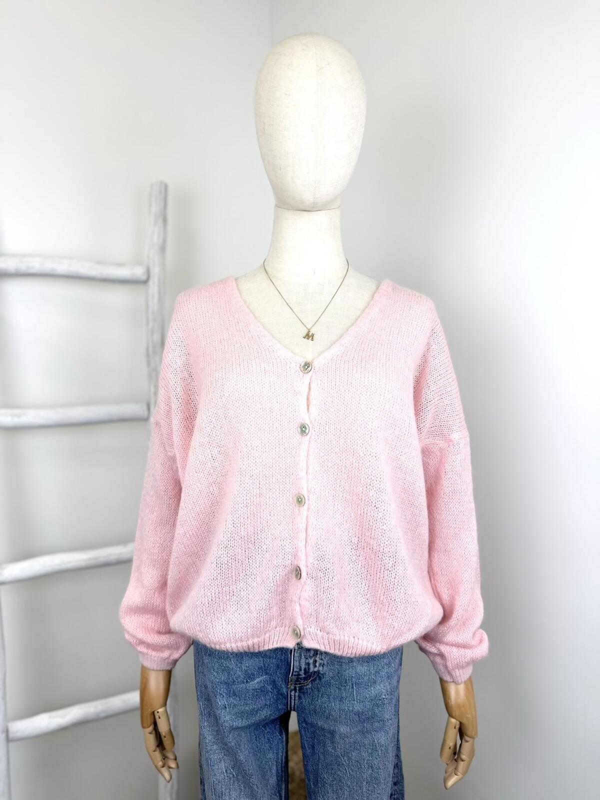 Mohair Baby Pink Cardi