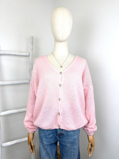 Mohair Baby Pink Cardi