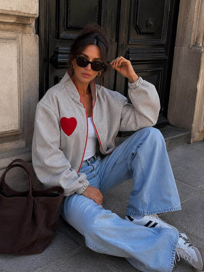 Heart Bomber Taupe