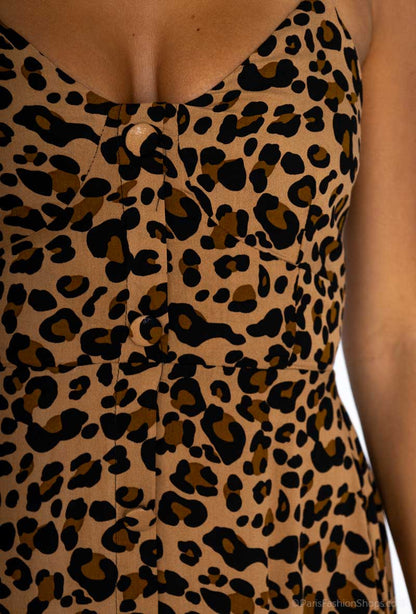 String Leopard Dress