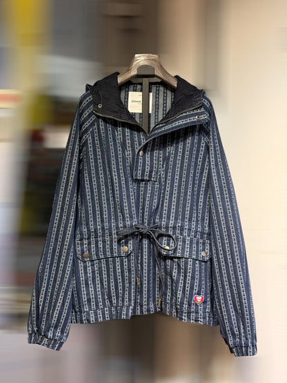 Blue hooded jacket
