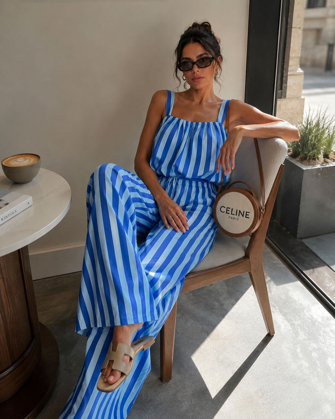 Stripe Blue long Co-ord