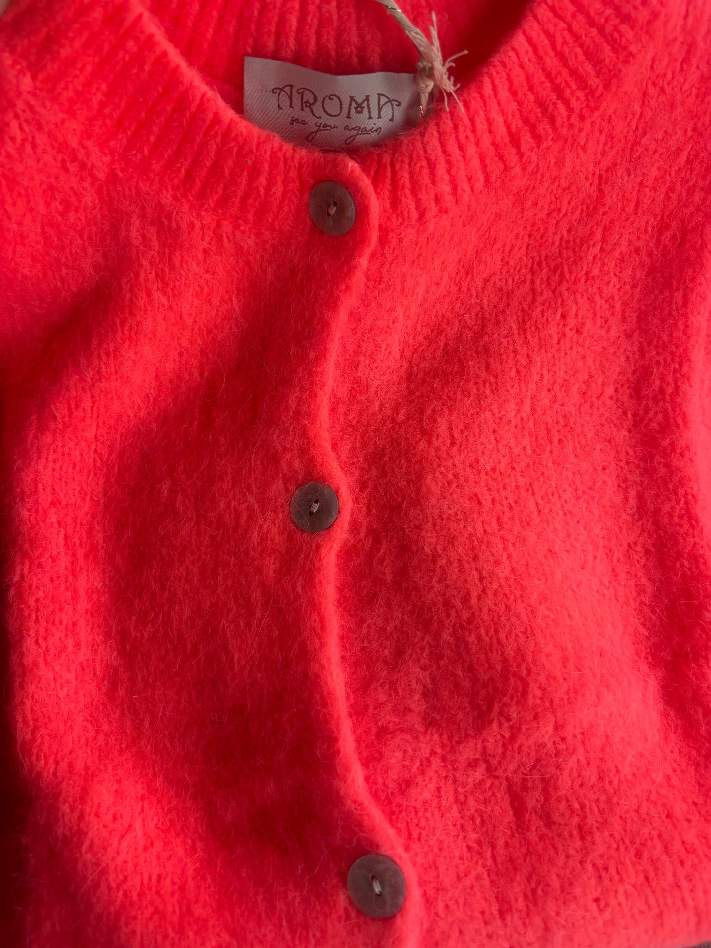 Knit vest Mohair mix Orange
