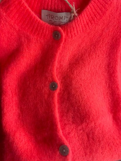 Knit vest Mohair mix Orange