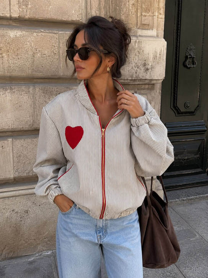 Heart Bomber Taupe