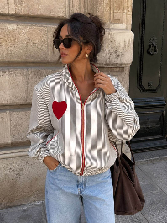 Heart Bomber Taupe