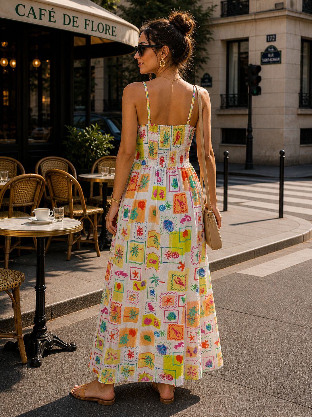 Patch work yellow maxi