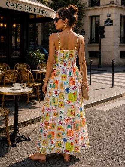 Patch work yellow maxi