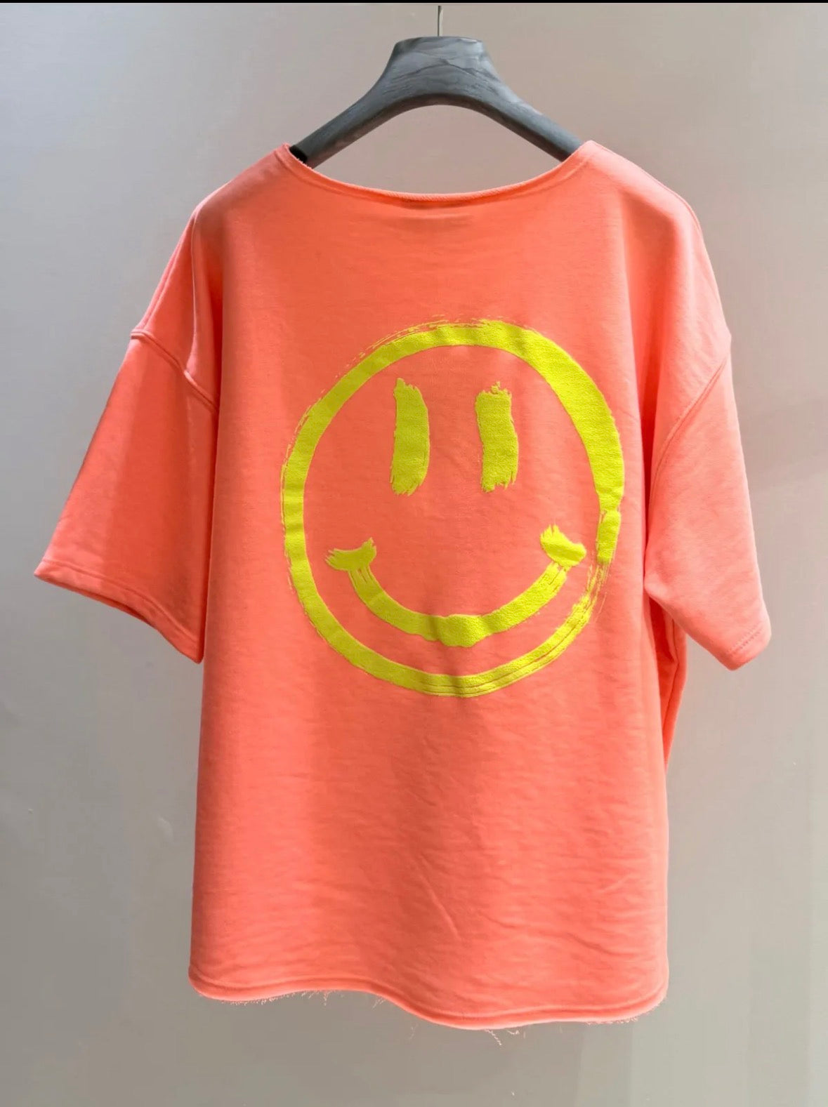 Smiley t-shirt Coral