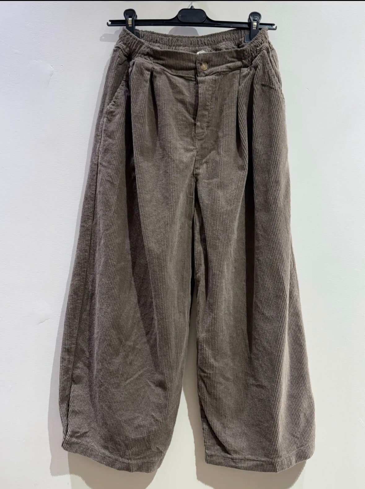 Taupe cord trousers
