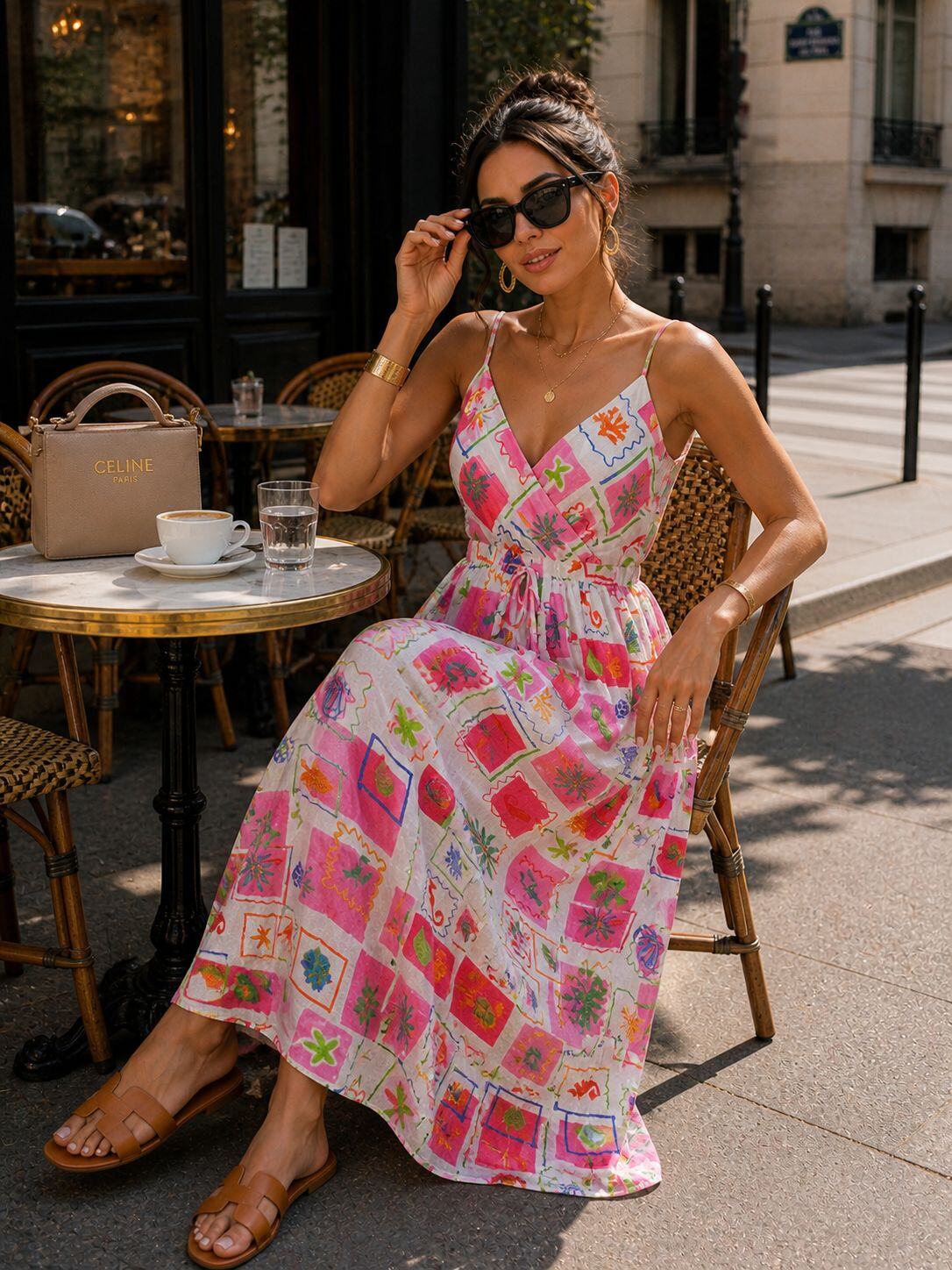 Patch work pink maxi