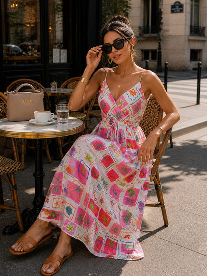 Patch work pink maxi