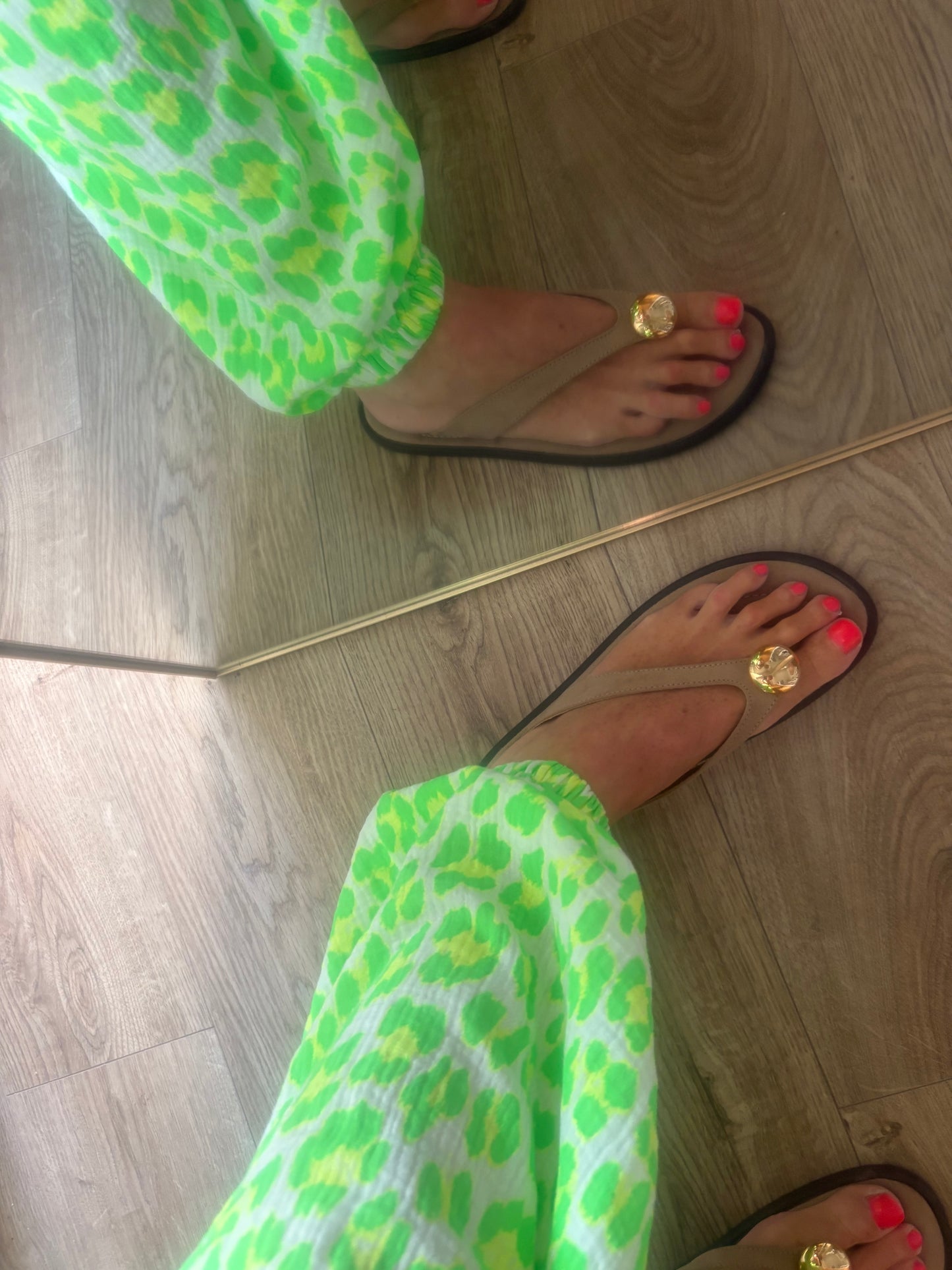 Neon Animal Print Trousers