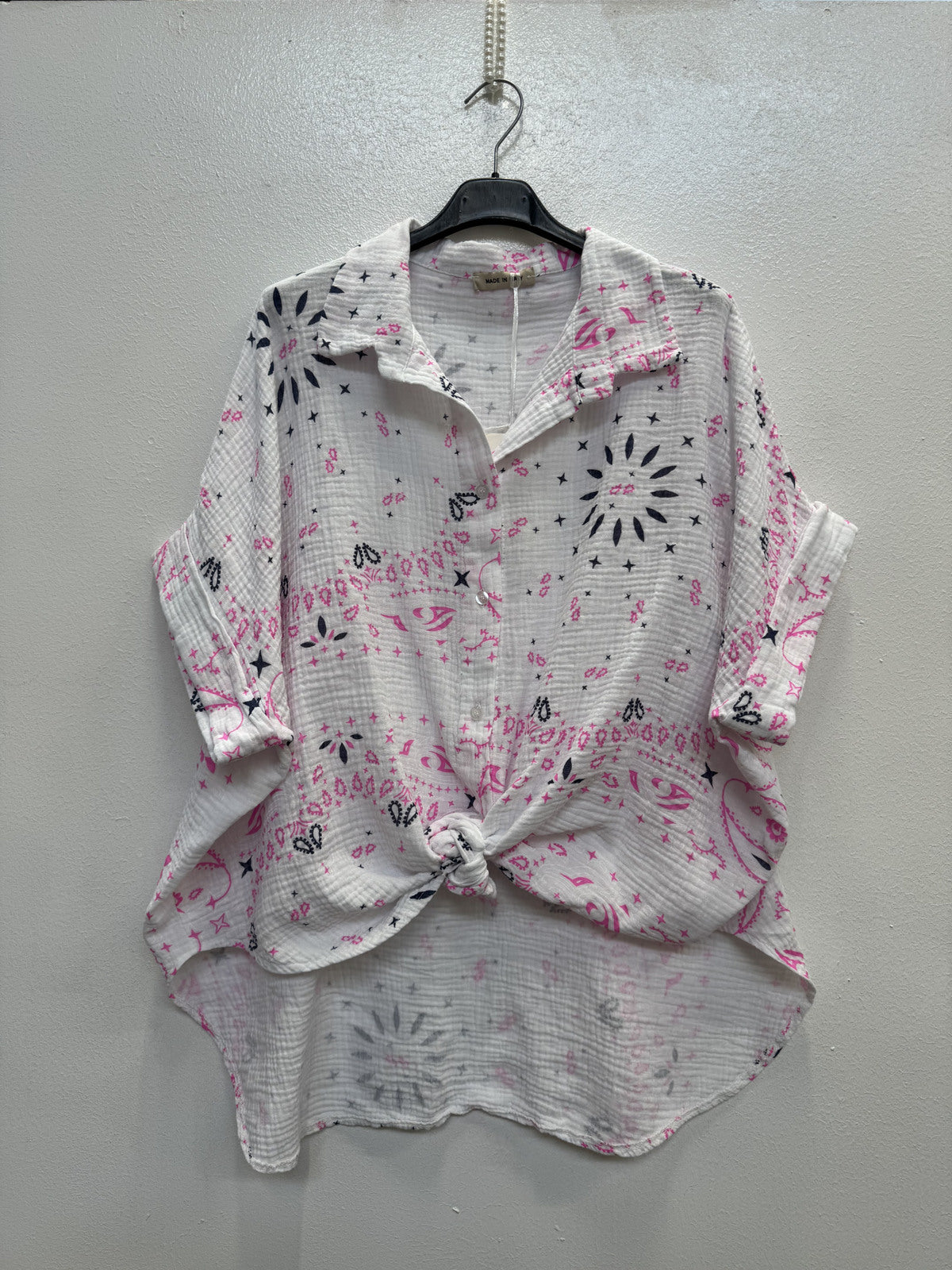 White Paisley Shirt