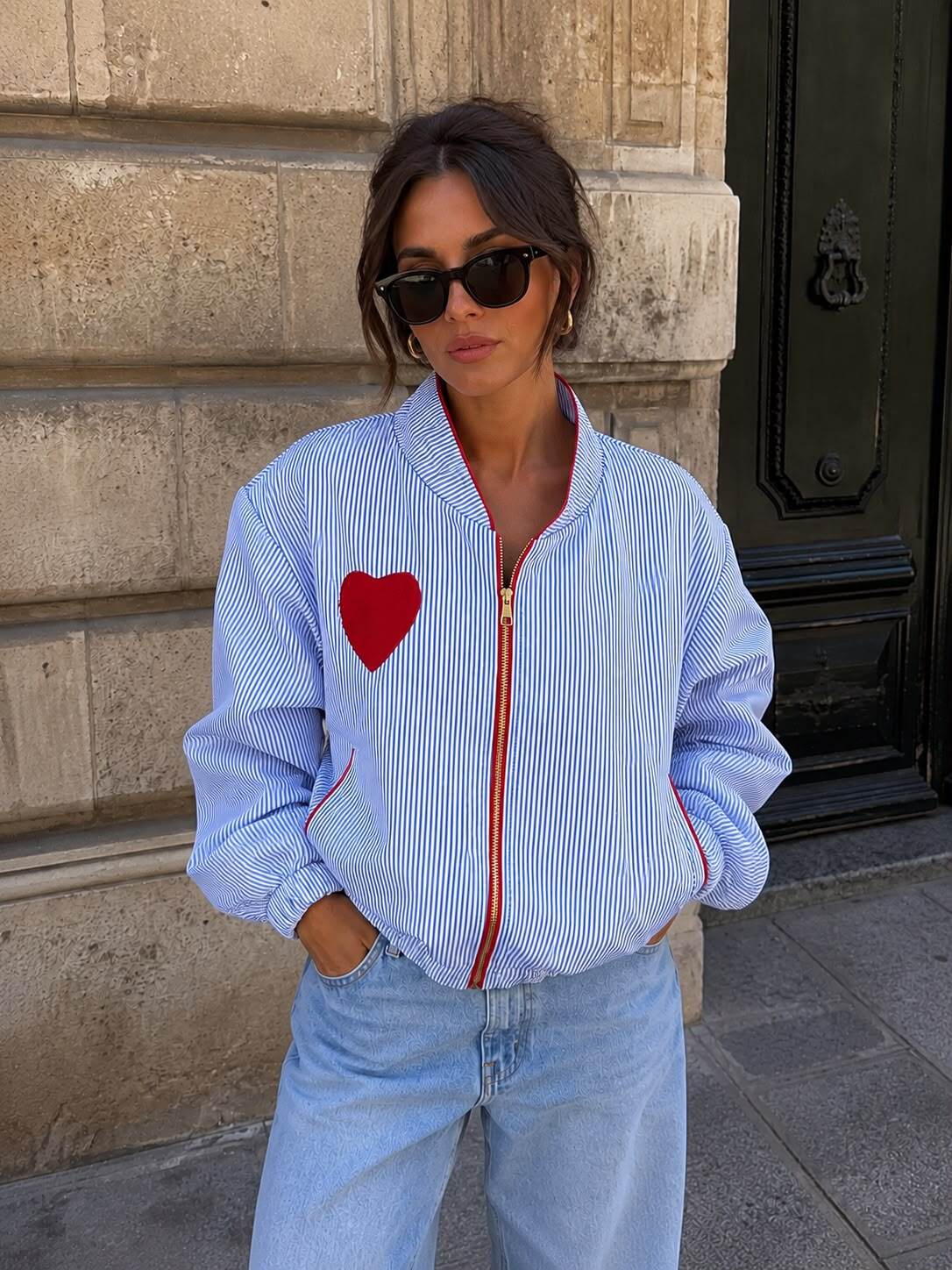 Heart Bomber Blue