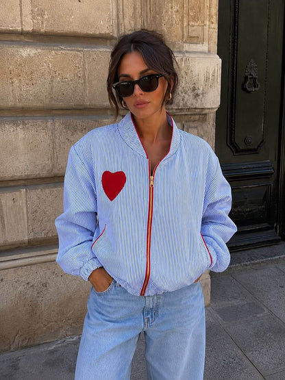 Heart Bomber Blue