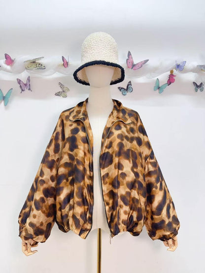 Camel Silk Mix Bomber