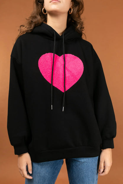 Heart Hoody Black