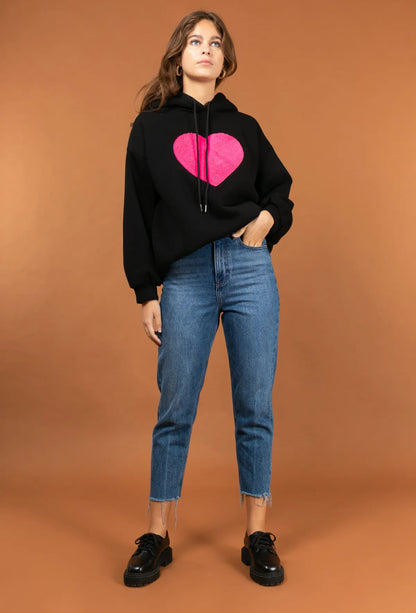 Heart Hoody Black