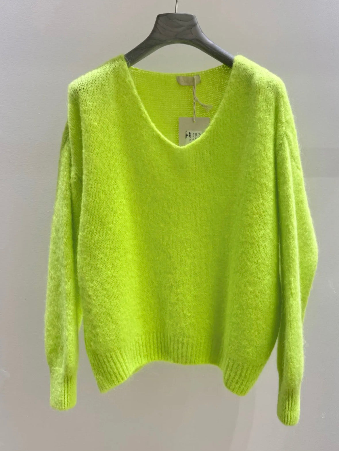 Neon Yellow Mohair Sweater