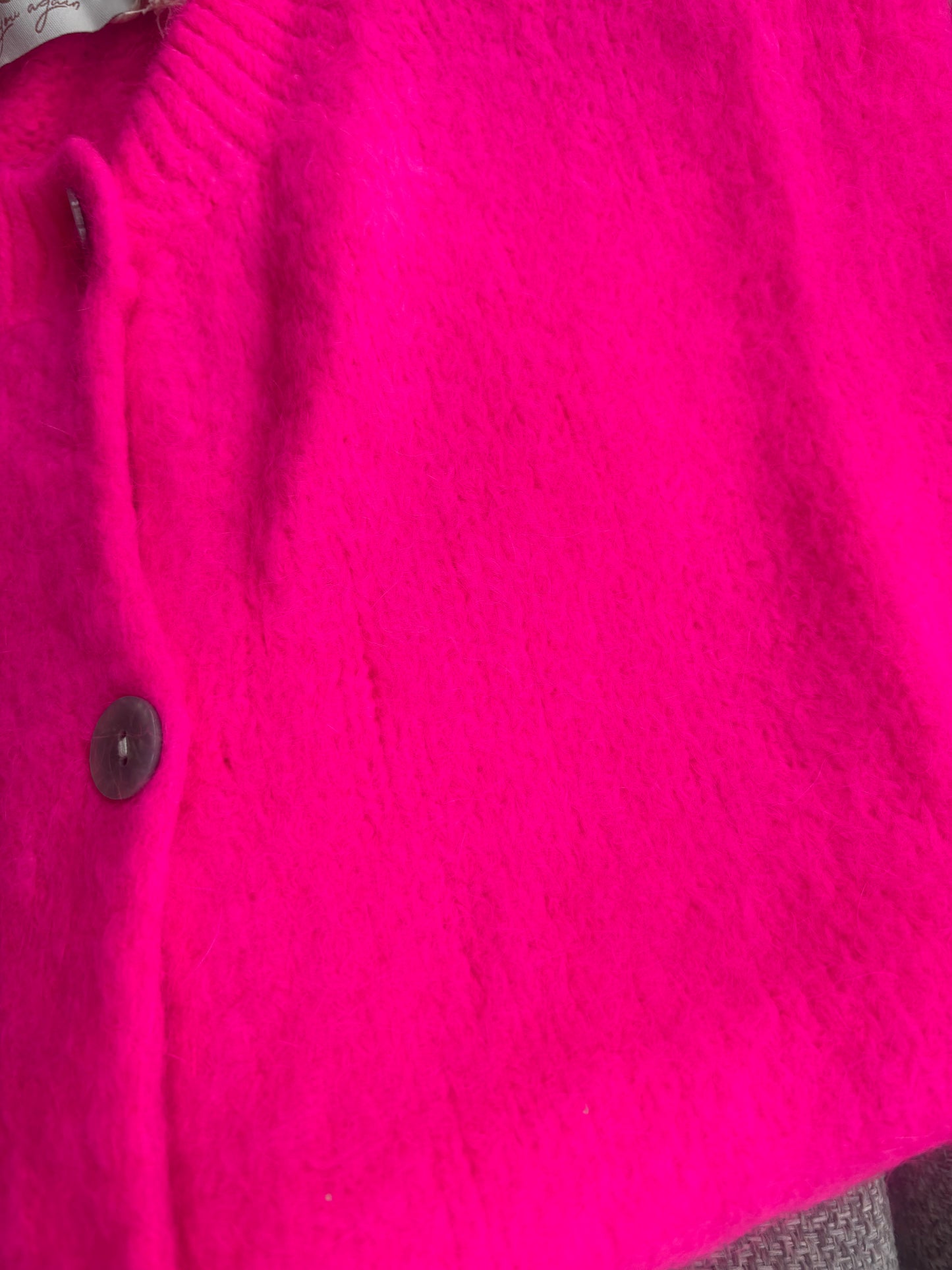 Knit vest Mohair mix Bright Pink