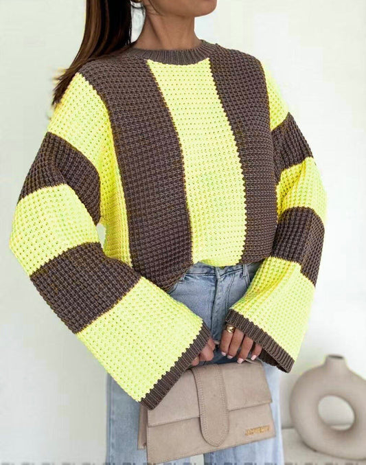 Yellow two tone sweater