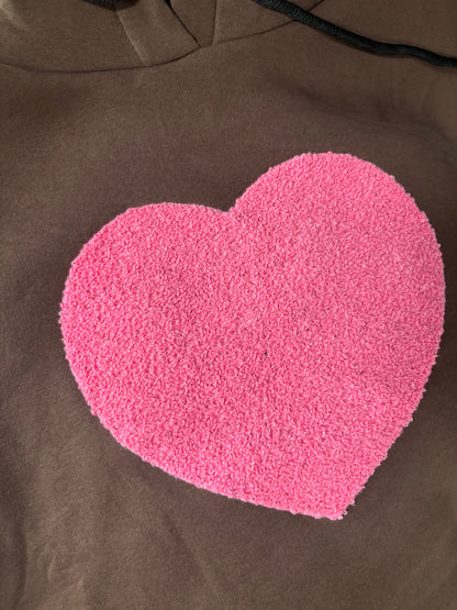 Heart Hoody Chocolate